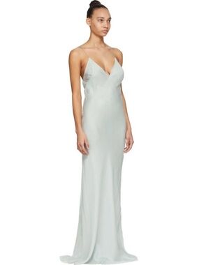 Haider Ackermann Blue Silk Toile Slip Dress